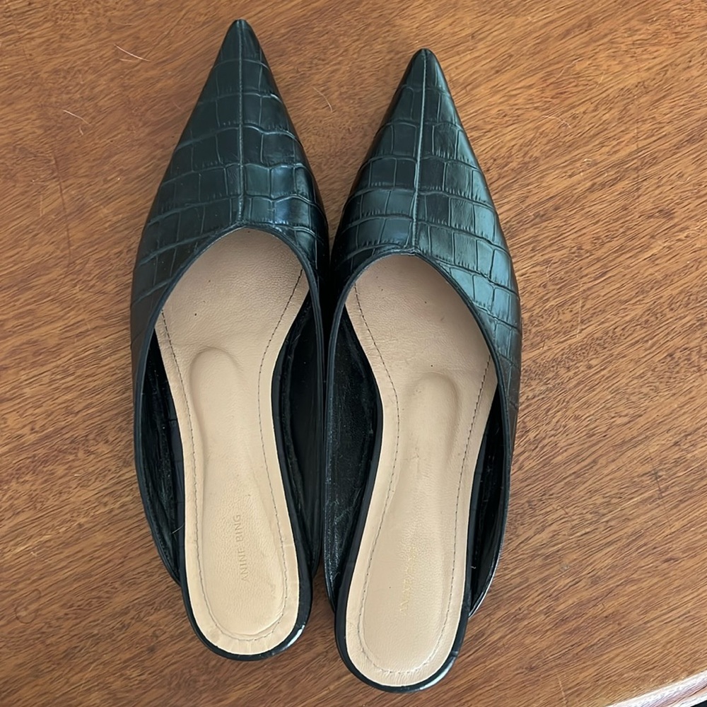 Anime Bing Leather Snakeskin Flats